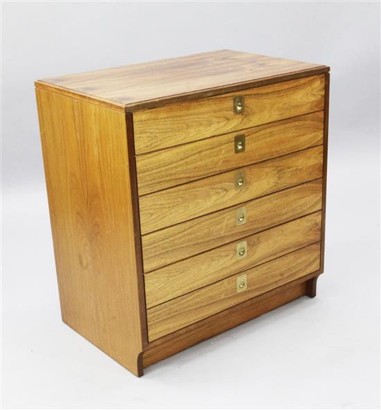 Archie Shine for Heals. A rosewood chest, W.2ft 4in. D.1ft 6in. H.2ft 6in.